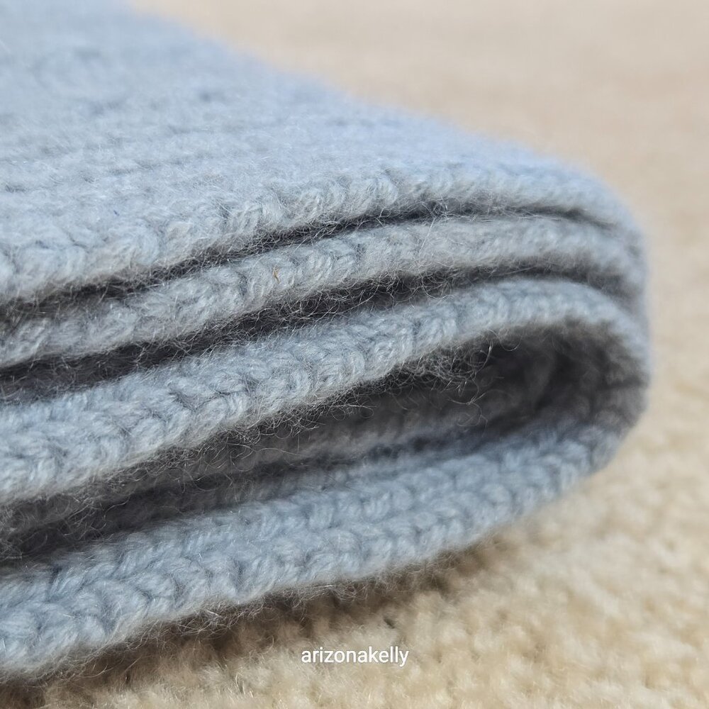 NWOT Cashmere Scarf Extra Long Elliot Mann Blue - Picture 13 of 13